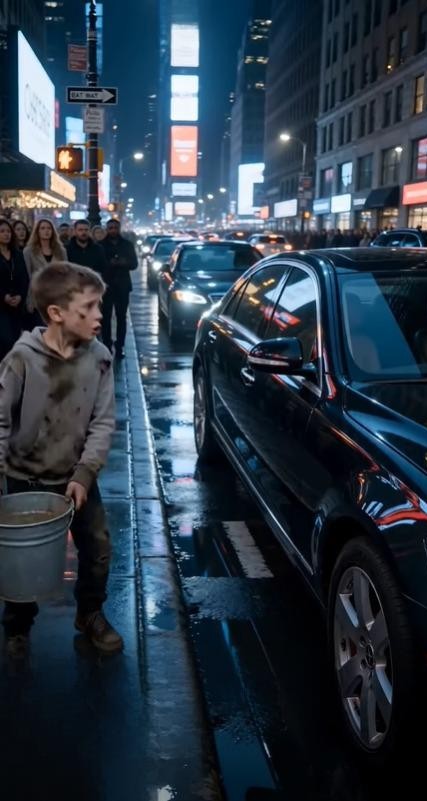 Senza rendersene conto, un bambino ha rovesciato un secchio pieno d’acqua sull’auto di una delle donne più famose e influenti della città, ma ciò che è accaduto dopo ha scioccato l’intera strada