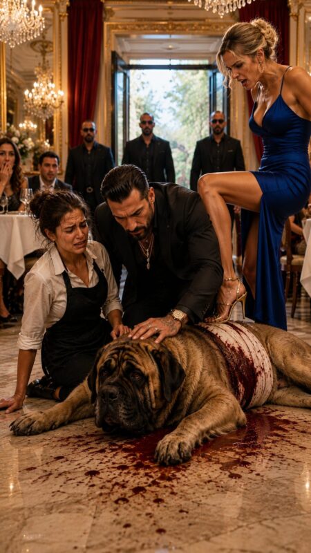 Quando la fidanzata di un boss criminale colpì una cameriera per aver salvato un enorme cane, gli ospiti iniziarono a ridere… Ma un ordine dello sposo sconvolse tutti